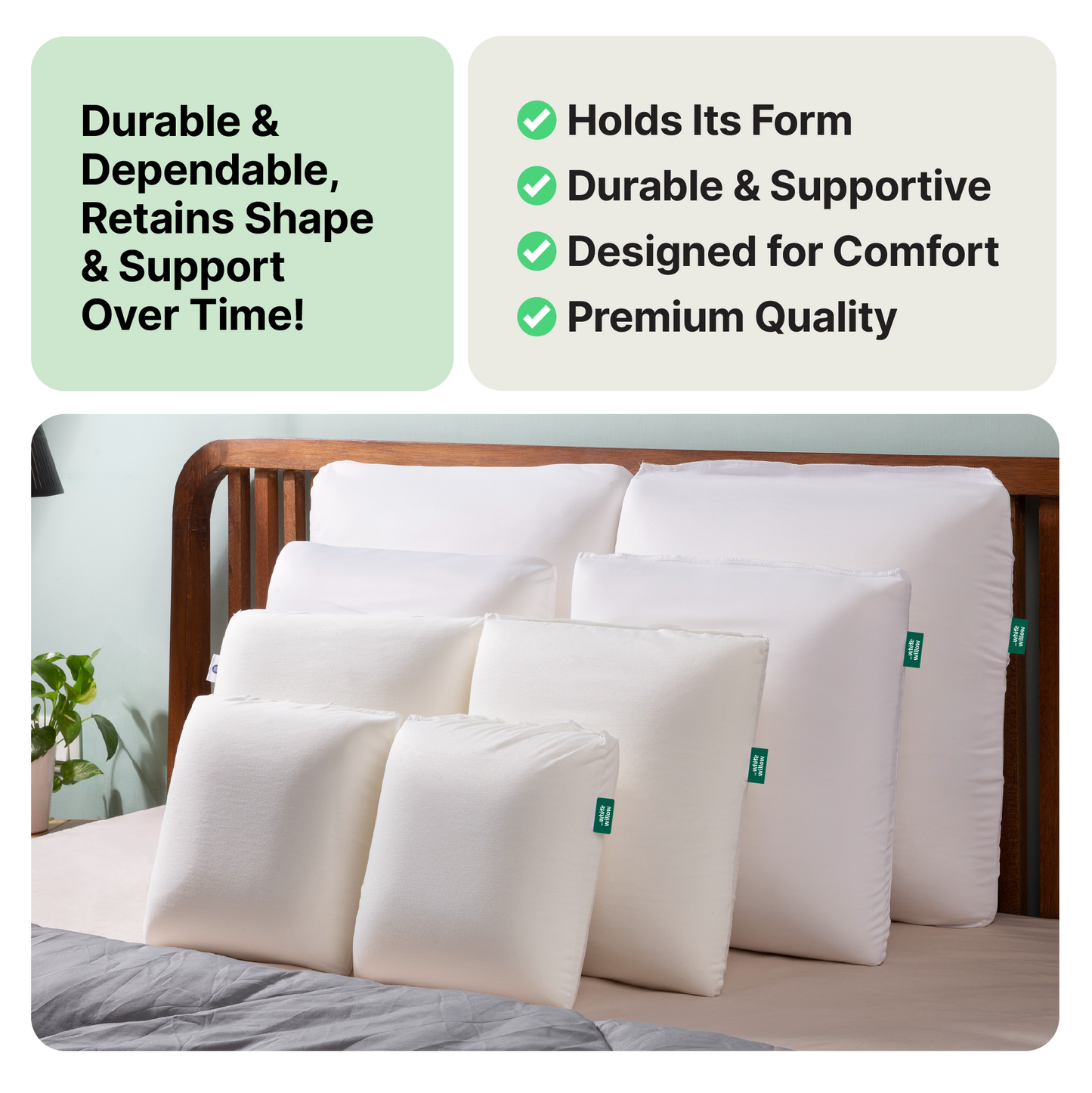 RelaxSquare Memory Foam Throw Pillow