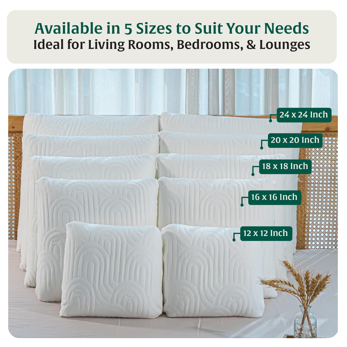 RelaxSquare Memory Foam Throw Pillow