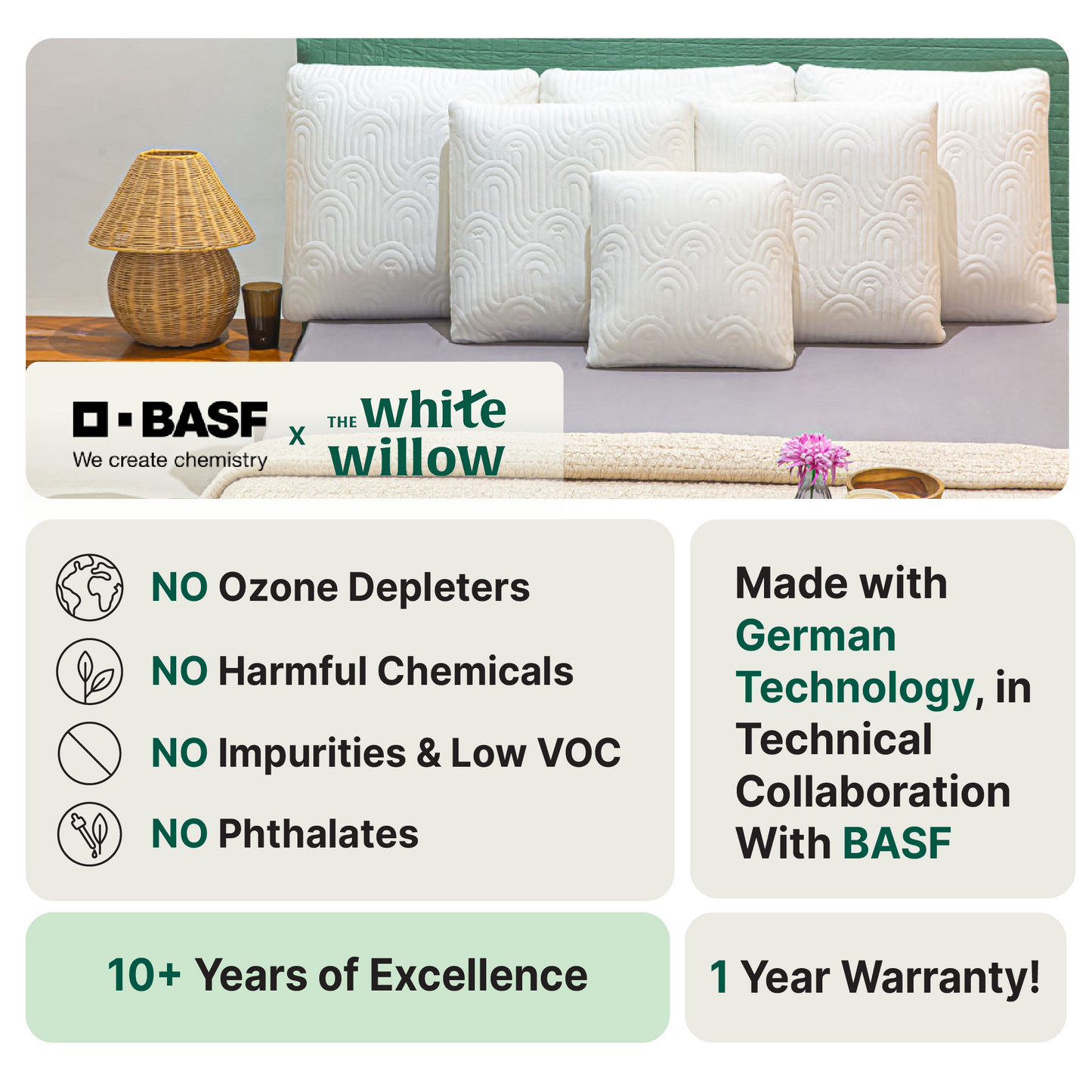 RelaxSquare Memory Foam Throw Pillow
