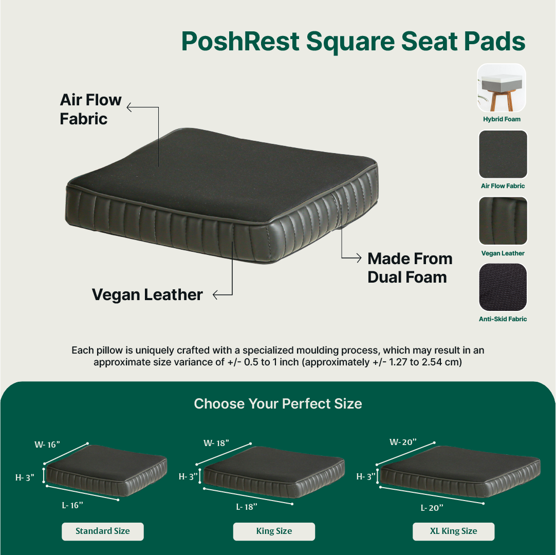 PoshRest Square Seat Pads