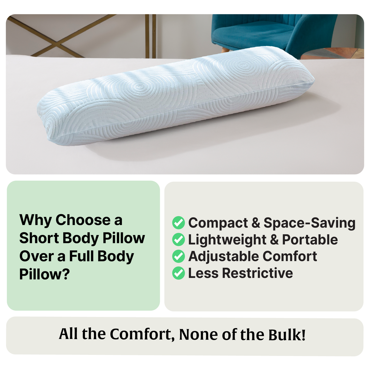 Cozy Nest Short Body Pillow