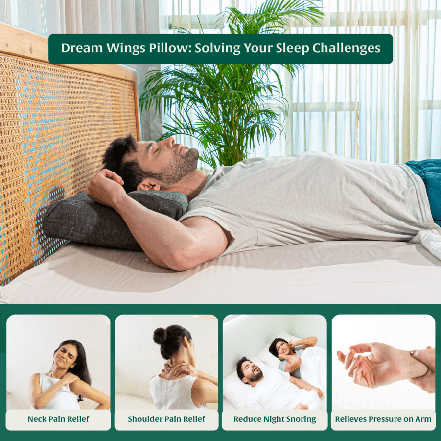Oak - Memory Foam Neck Pillow - Butterfly - Medium Firm Contour Pillow The White Willow 