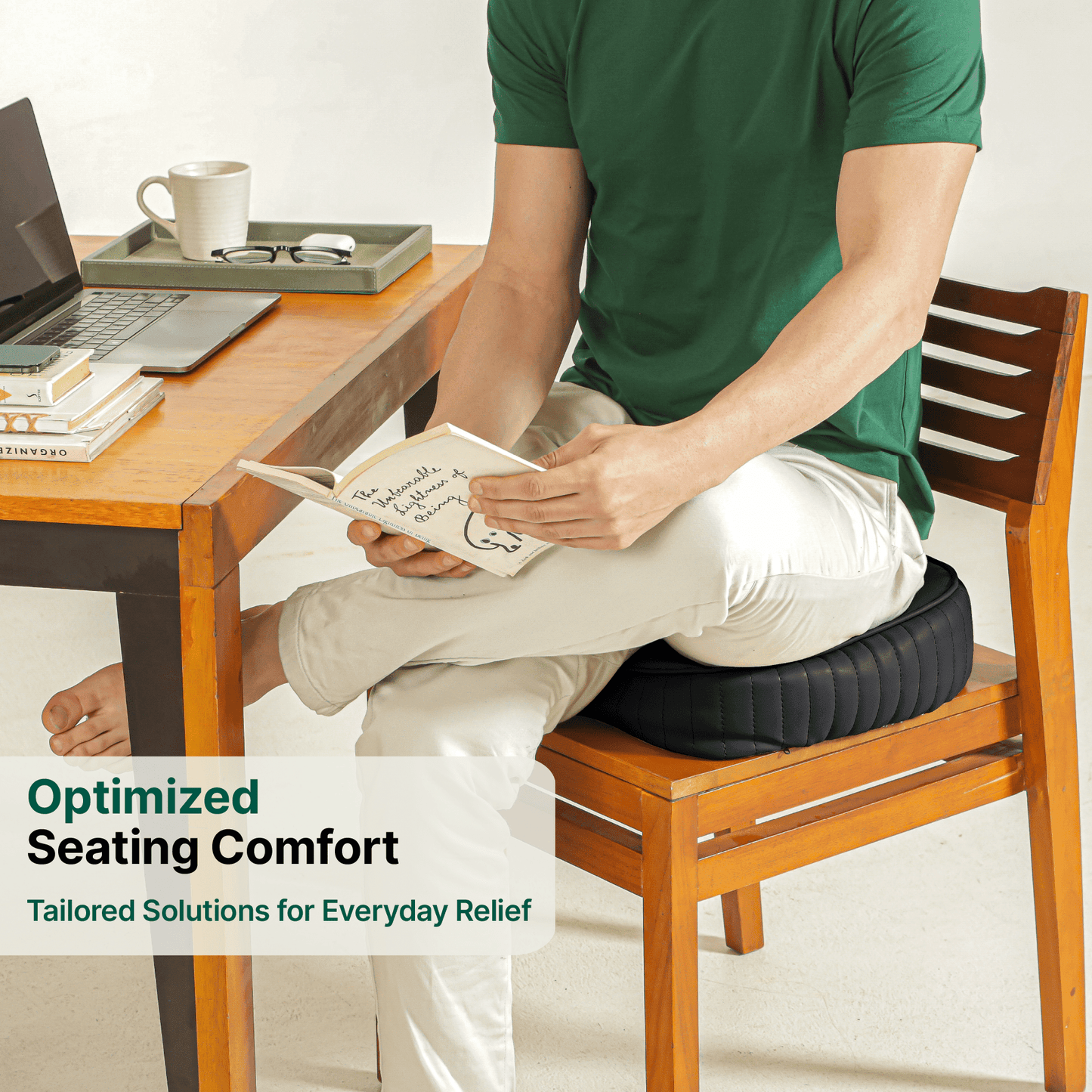 Sky - Donut Shaped Seat Cushion - Tailbone and Lumbar Support - Firm Seat Cushion The White Willow 