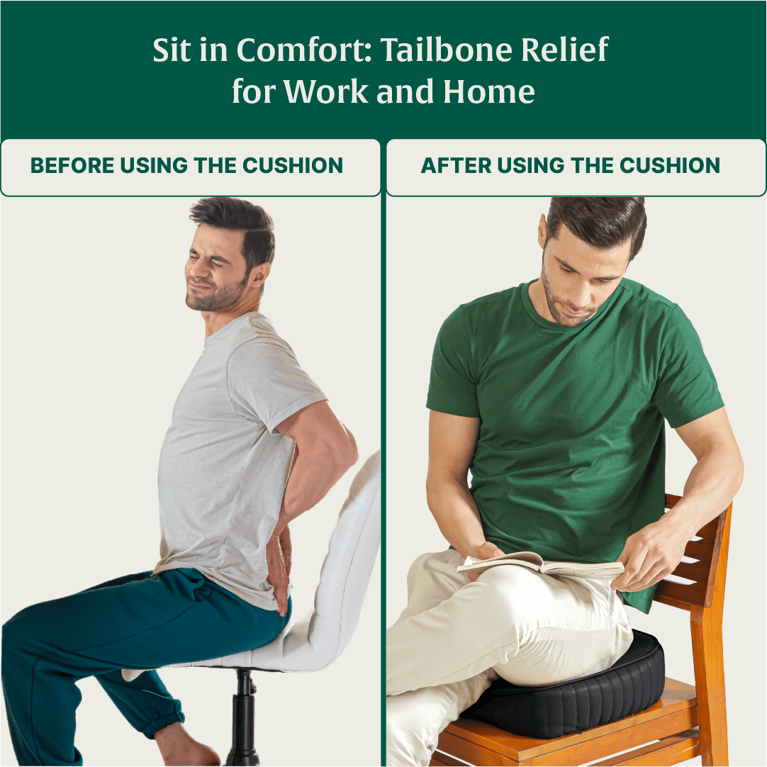 Sky - Donut Shaped Seat Cushion - Tailbone and Lumbar Support - Firm Seat Cushion The White Willow 